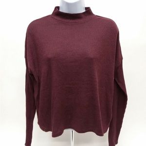 Purple / burgundy H&M mock neck turtleneck sweater